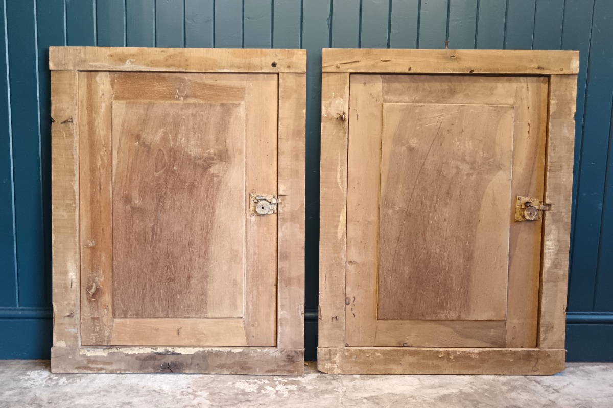 Italian antique walnut pair of cupboard doors (2).jpg